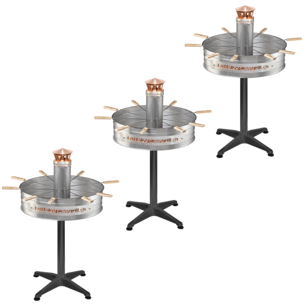 3 Buffalo Spiessgrills, Silver Star, mit 30 Spiessen